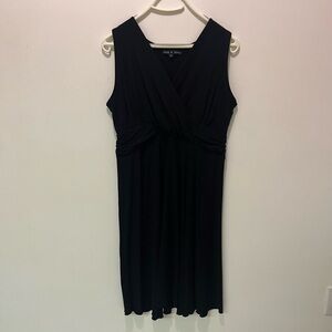 Rock ‘N Karma Sleeveless Crossover V Neck Midi Party Dress - 1X